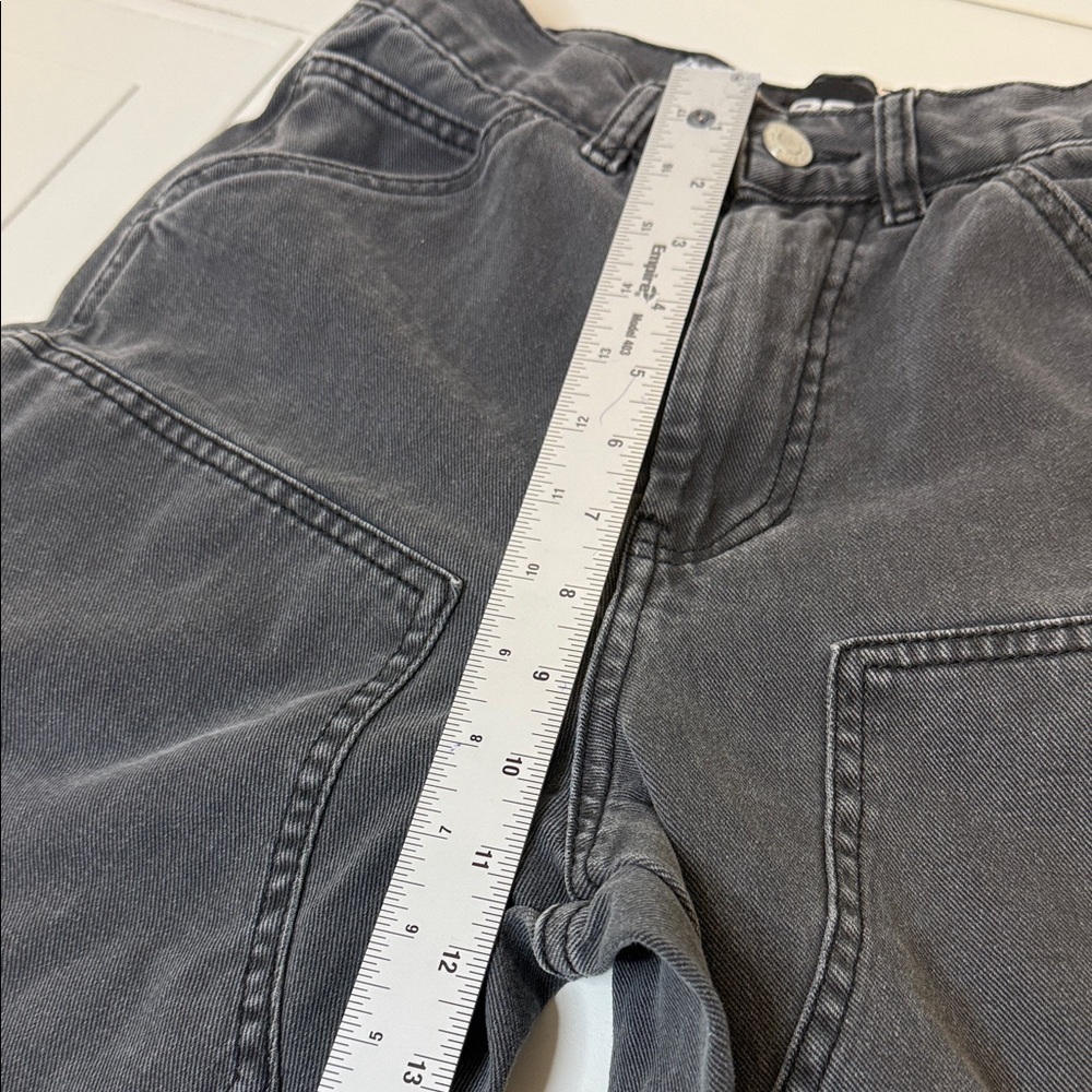 RSQ Utility Jeans Gray Carpenter Style Size 28x32 Streetwear Double Knee Unisex - Picture 8 of 13